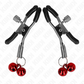 KINK - MORSETTO PER CAPEZZOLI DOPPIA CAMPANA ROSSO 6 CM