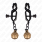 KINK - MORSETTI PER CAPEZZOLI STILE BELL JAW NERO 7 CM