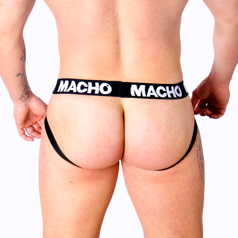 MACHO - MX27GR JOCK IN PELLE GRIGIO BEIGE XL