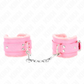 KINK - RESISTENZA DA POLSO IMBOTTITA IN PELLICCIA ROSA CON CINTURA ROSA REGOLABILE 17-29 CM X 6 CM