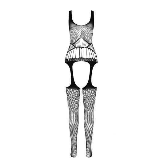 PASSION - BS 106 BODYSTOCKING NERO TAGLIA UNICA