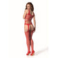PASSION - BS 106 BODYSTOCKING ROSSO TAGLIA UNICA
