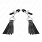 KINK - MORSETTI PER CAPEZZOLI IN SIMILPELLE CON NAPPINE 6 CM