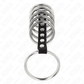 KINK - 7 ANELLI PER PENE IN METALLO DA 3,2 CM A 5 CM COLLEGATI DA PELLE