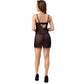 LIVCO CORSETTI FASHION - TIANA LC 20208 CHEMISE + PERIZOMA NERO S/M
