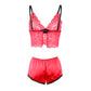 SUBBLIME - 953898 CAMICIA DA NOTTE IN SETA E PIZZO + SLIP ROSSO S/M
