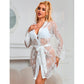 SUBBLIME - 954376 CAMICIA DA NOTTE MANICA LUNGA CON DISEGNO FLOREALE BIANCO L/XL