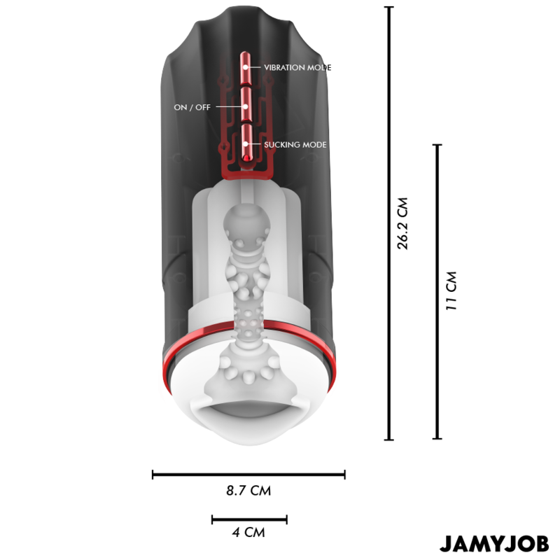 JAMYJOB - MEGABITE MASTURBATORE AUTOMATICO PER LA BOCCA 5 MODALITÀ ONDE E VIBRAZIONI STIMOLANTI