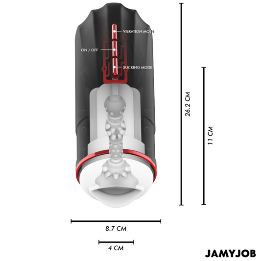 JAMYJOB - MEGABITE MASTURBATORE AUTOMATICO PER LA BOCCA 5 MODALITÀ ONDE E VIBRAZIONI STIMOLANTI