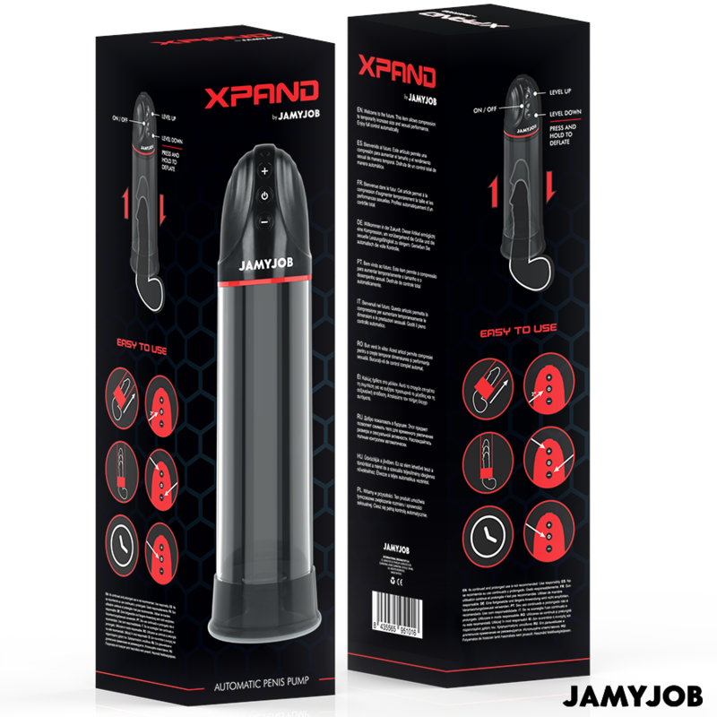 JAMYJOB - POMPA AUTOMATICA XPAND 3 LIVELLI DI ONDE STIMOLANTI GRIGIO