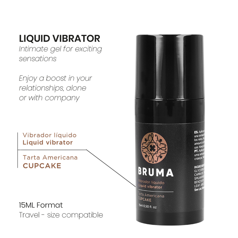 BRUMA - VIBRATORE LIQUIDO ULTRA SCORREVOLE CUPCAKE 15 ML