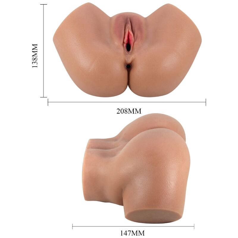CRAZY BULL - VIBRATORE HAILEY CON VAGINA E ANO REALISTICI MULATTO CONTROLLO REMOTO