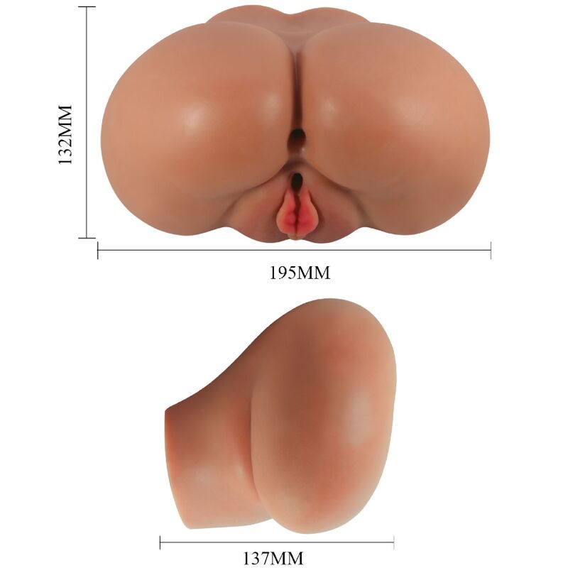 CRAZY BULL - VIBRATORE LUNA CON VAGINA E ANO REALISTICI CONTROLLO DELLA CARNE TELECOMANDO