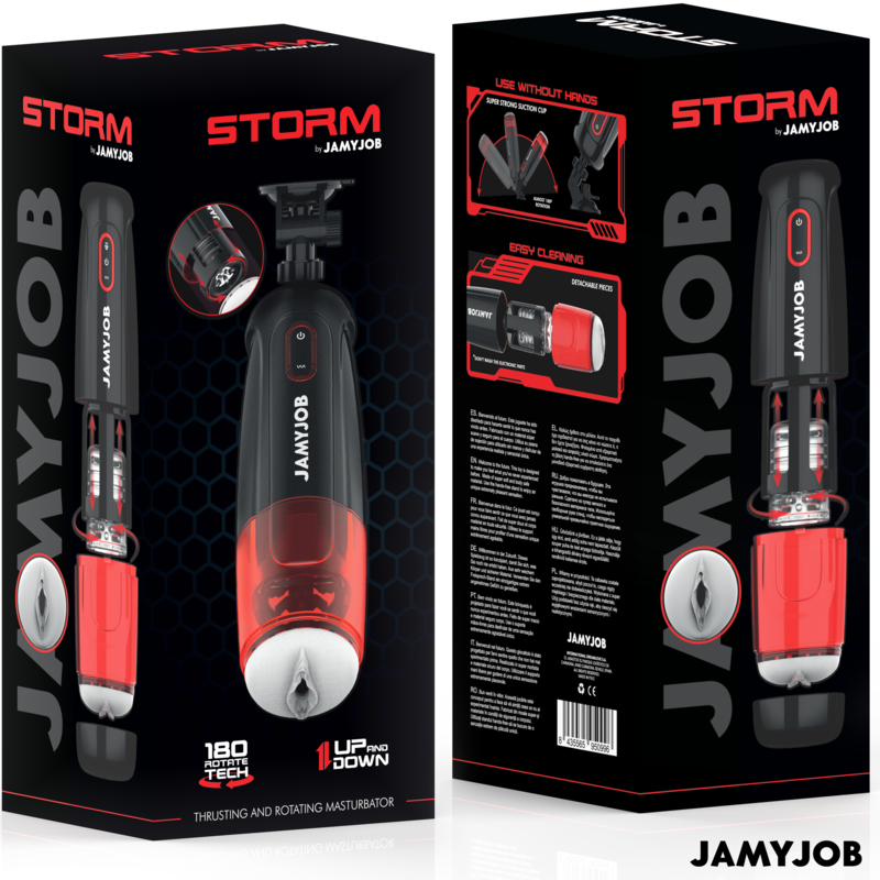 JAMYJOB - STORM MASTURBATORE VAGINA AUTOMATICO 10 MODALITÀ DI ROTAZIONE E SPINTA
