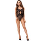 LIVCO CORSETTI FASHION - PAULA LC 20209 BODY CON DECORI IN PIZZO NERO L/XL