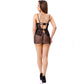 LIVCO CORSETTI FASHION - CIELO LC 20211 CHEMISE + PERIZOMA NERO L/XL