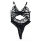 SUBBLIME - 955229 BODY TRASPARENTE CON PIZZO CAVATO NERO L/XL