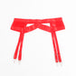 SUBBLIME - 955250 REGGISENO BONDAGE ROSSO CON GIARRETTIERA S/M