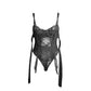 SUBBLIME - 955496 BODY IN PIZZO CON FIOCCHI E GIARRETTIERE NERO S/M