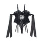 SUBBLIME - 955502 BODY IN PIZZO CON FIOCCHI E GIARRETTIERE NERO L/XL