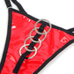 SUBBLIME - 955533 REGGISENO IN VERNICE ROSSA CON CERNIERA E REGGISENO A RETINO S/M