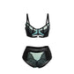 SUBBLIME - 955564 REGGISENO IN VERNICE VERDE CON CERNIERA IN RETE L/XL