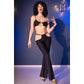 CHILIROSE - CR 4851 SET TOP E LEGGINGS NERI CON ACCESSORI DORATI L