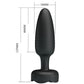PRETTY LOVE - TARION PLUG ANALE CON LUCE LED NERO 12,5 CM
