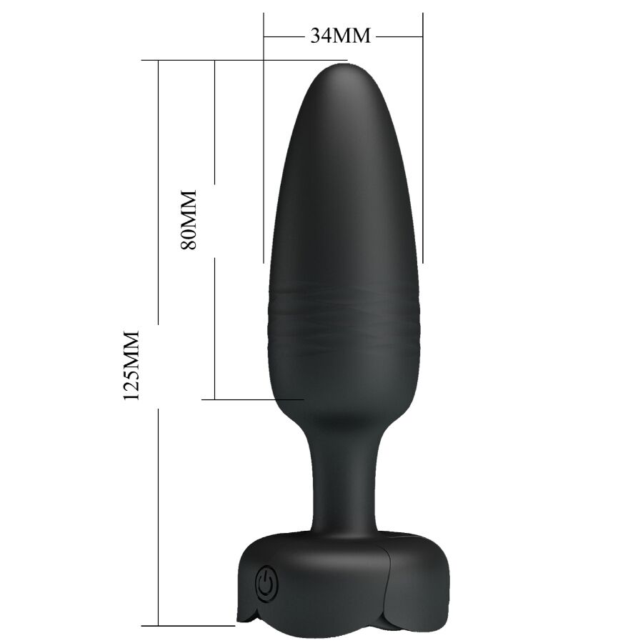 PRETTY LOVE - TARION PLUG ANALE CON LUCE LED NERO 12,5 CM