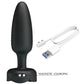 PRETTY LOVE - TARION PLUG ANALE CON LUCE LED NERO 12,5 CM