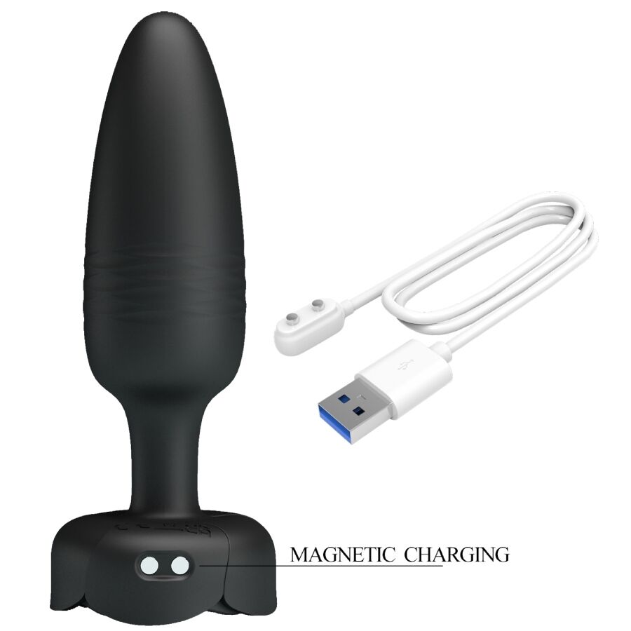 PRETTY LOVE - TARION PLUG ANALE CON LUCE LED NERO 12,5 CM