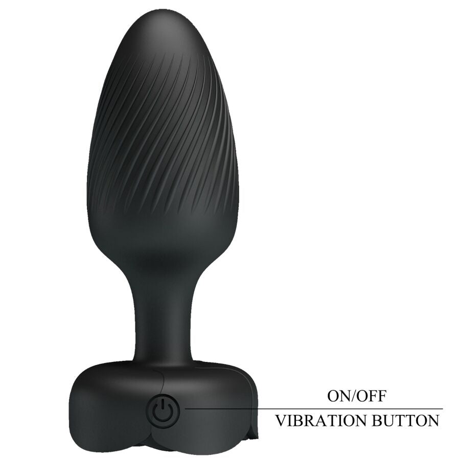PRETTY LOVE - VARIAN PLUG ANALE CON LUCE LED NERO 10,8 CM