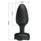 PRETTY LOVE - OSBORN PLUG ANALE CON LUCE LED NERO 9,8 CM