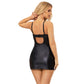 SUBBLIME - 957537 ABITO IN PELLE CON PIZZO FLOREALE NERO L/XL