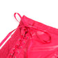 SUBBLIME - 957612 COMPLETO REGGISENO E GONNA IN PELLE ROSSO L/XL