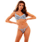 SUBBLIME - 957629 COMPLETO REGGISENO E SLIP RICAMATI A FIORI AZZURRO CIELO S/M