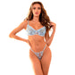 SUBBLIME - 957629 COMPLETO REGGISENO E SLIP RICAMATI A FIORI AZZURRO CIELO S/M