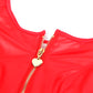 SUBBLIME - 957698 ABITO IN PELLE CON ZIP CUORE ROSSO L/XL