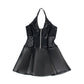 SUBBLIME - 957704 ABITO IN PELLE CON CERNIERA IN PIZZO NERO S/M