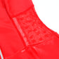 SUBBLIME - 957728 ABITO IN PELLE CON ZIP E PIZZO ROSSO S/M