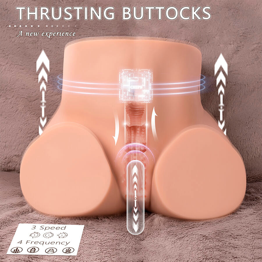 XISE - ETHEL THRUSTING MASTURBATORE VAGINA REALISTICO CON VIBRAZIONE MULTIPOSIZIONE