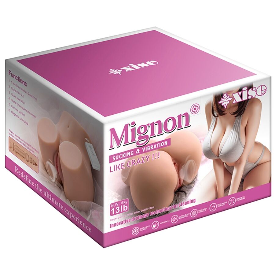 XISE - MIGNON SUCKING REALISTICO MASTURBATORE VAGINA CON VIBRAZIONE E ONDE STIMOLANTI E TELECOMANDO 6 KG