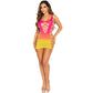 LEG AVENUE - MINI ABITO SENZA CUCITURE CON SPACCHI SUNSET