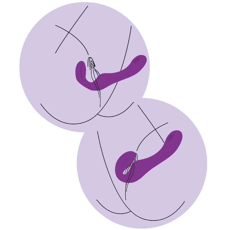 XOCOON - VIBRATORE 2 IN 1 STRAPLESS STRAP-ON CON TELECOMANDO VIOLA
