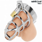 ADDICTED TOYS LOCKED - GABBIA PER PENE CON SERRATURA IN ARGENTO TAGLIA M