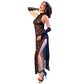 CHILIROSE - CR 4853 ABITO IN PIZZO NERO CON GUANTI S/M