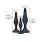 TOYJOY - ANAL PLAY CURVY COMPANIONS PLUG ANALE 3 PEZZI NERO