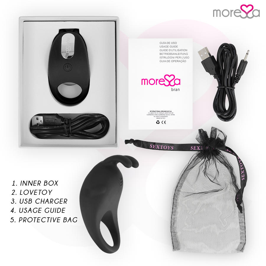 MORESSA - BRAD PREMIUM SILICONE RICARICABILE NERO
