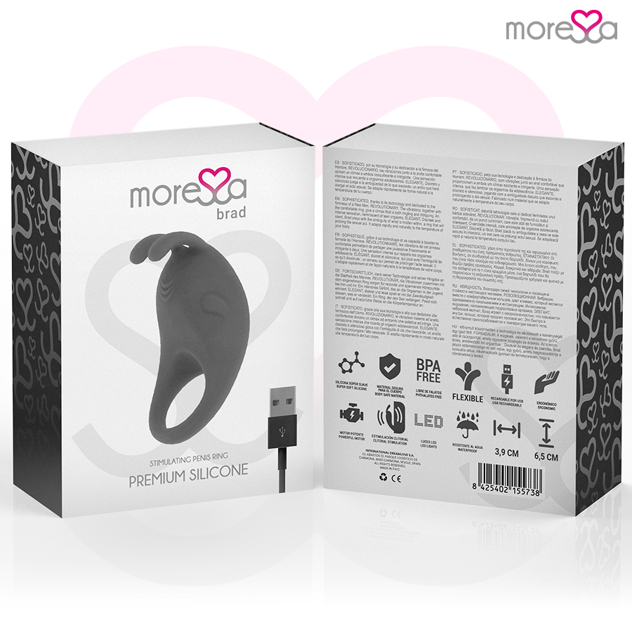 MORESSA - BRAD PREMIUM SILICONE RICARICABILE NERO