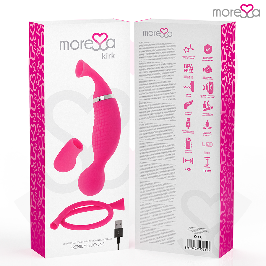 MORESSA - KIRK DUO ONDE STIMOLANTI + MASSAGGIATORE MULTIFUNZIONE IN SILICONE PREMIUM RICARICABILE